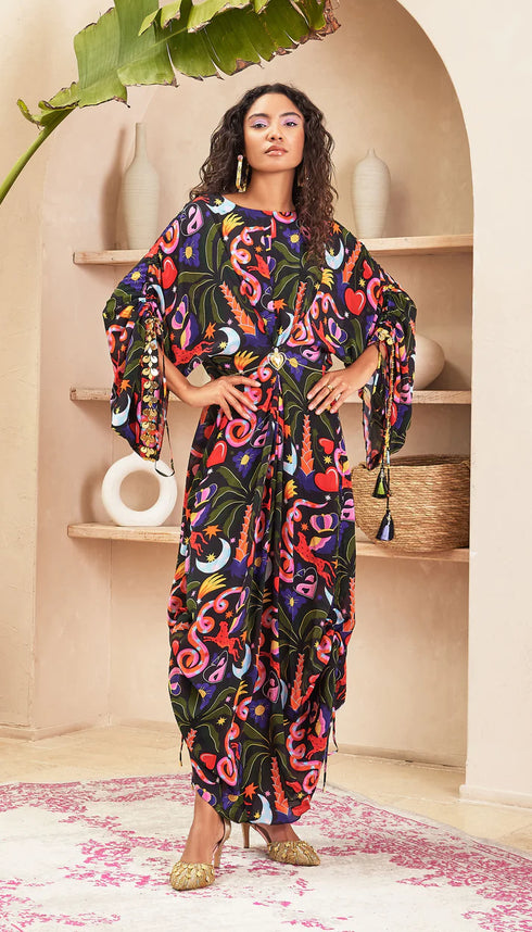 Leila Black Kaftan